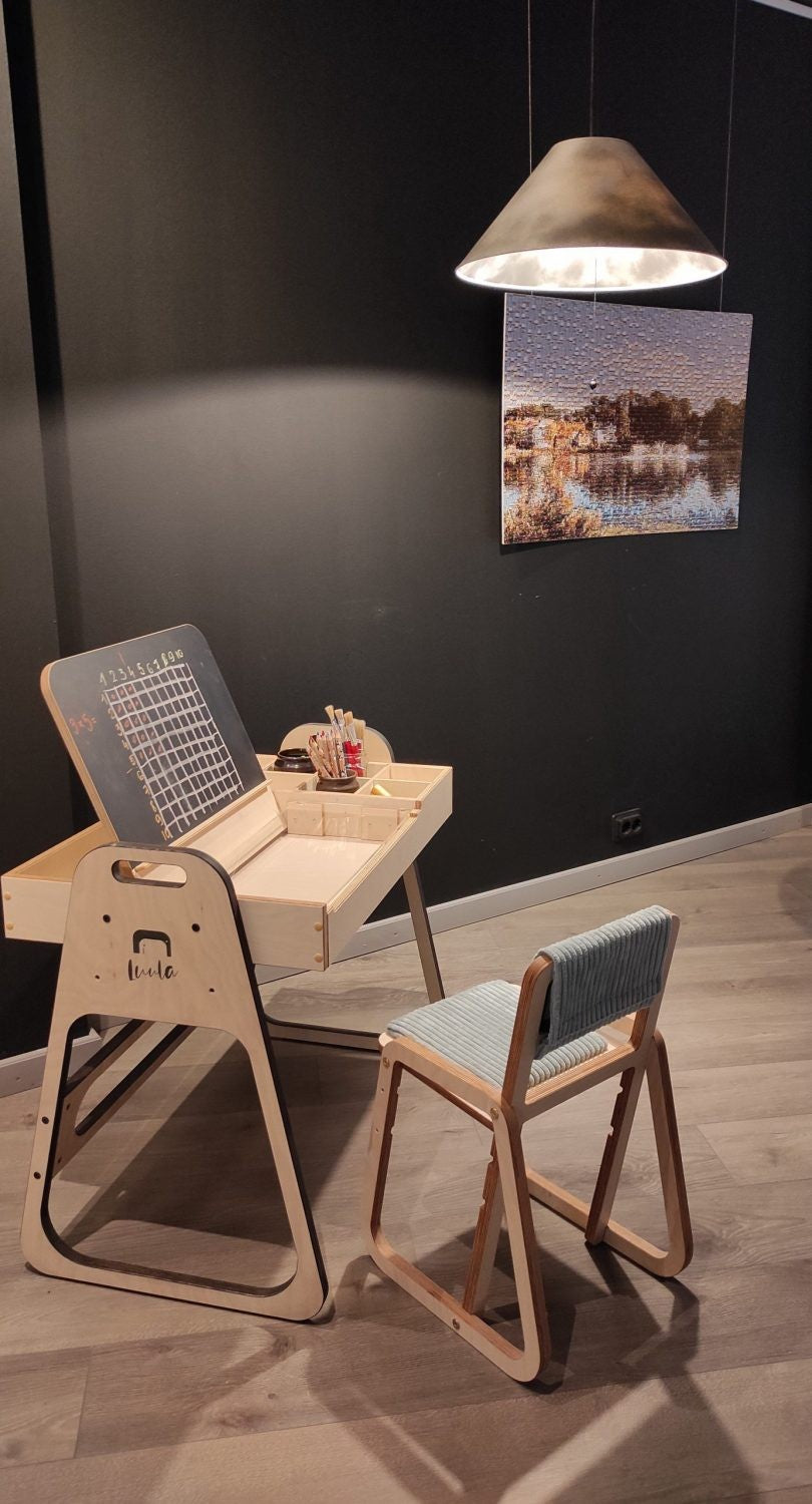 Adjustable Children Chair Julle - Mint Green