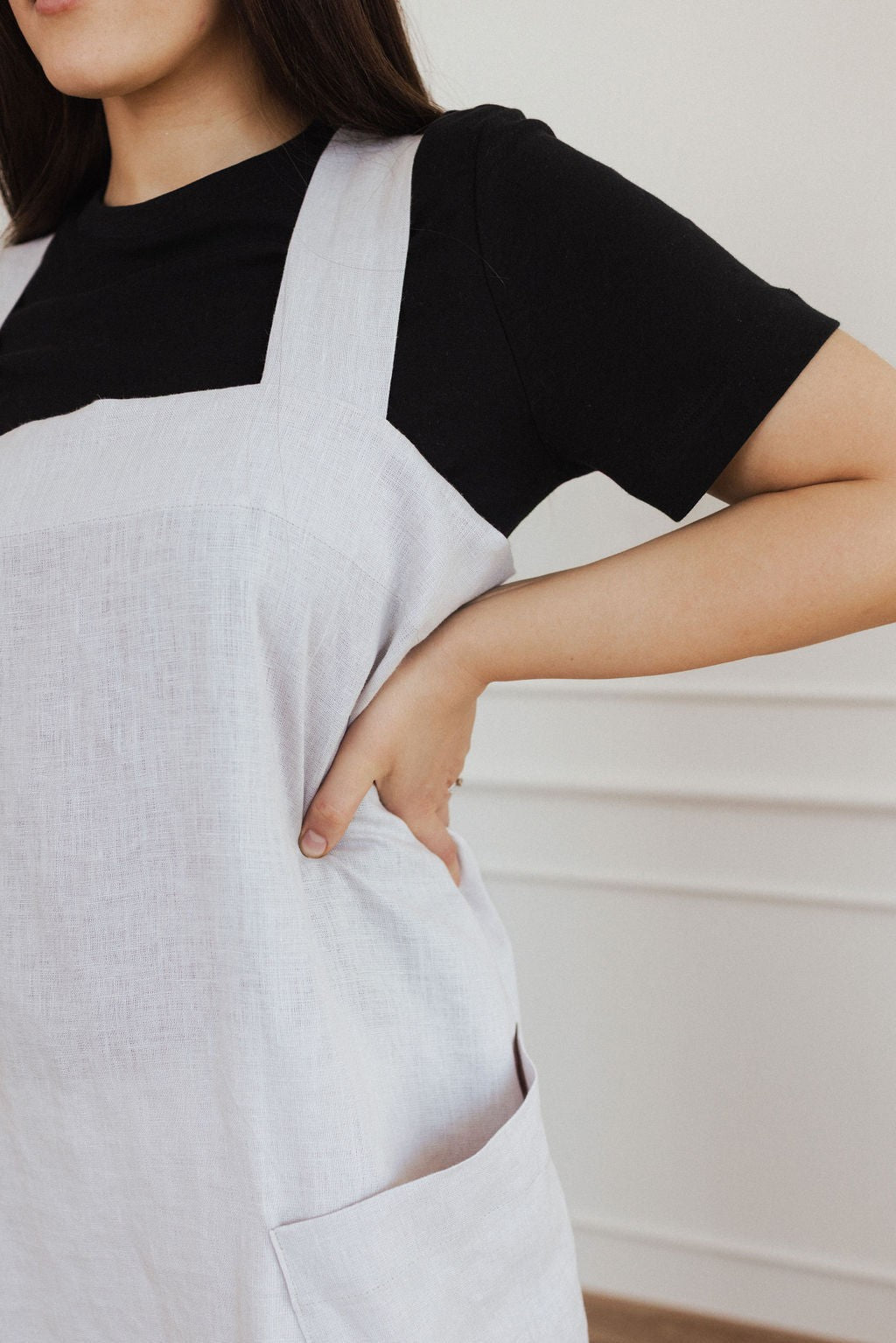 Linen Crossed Back Apron